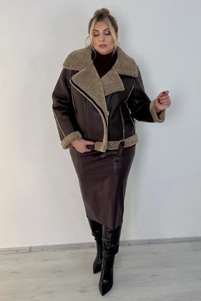 Дублянка "Марго" шкіра шоколад