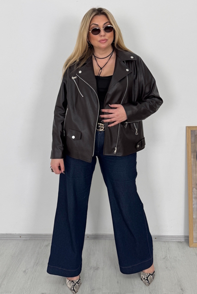 Косуха з екошкіри "Меліса" шоколад