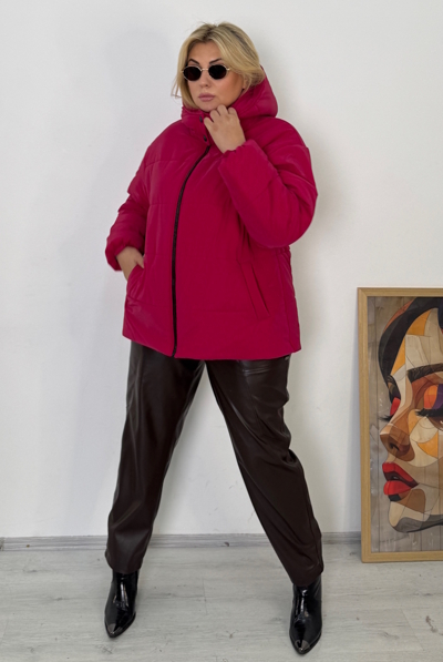 Пуховик "Рейчел" малина