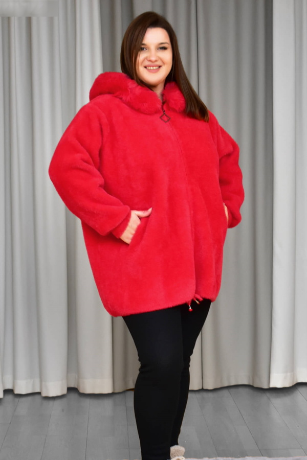 Пальто з альпаки  "Роузі" червоне