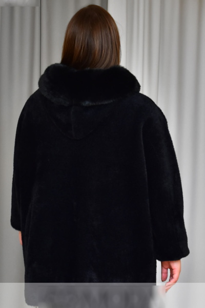 Пальто з альпаки  "Роузі" чорне