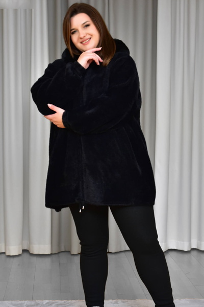 Пальто з альпаки  "Роузі" чорне