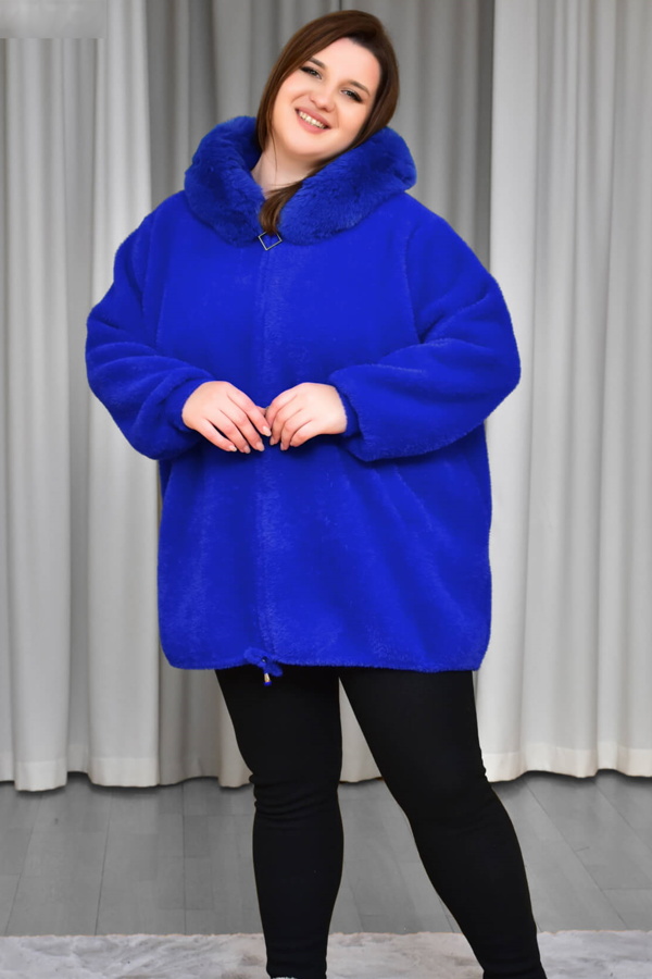 Пальто з альпаки  "Роузі" електрик