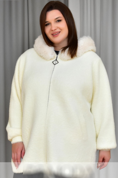 Пальто з альпаки  "Роузі" молоко