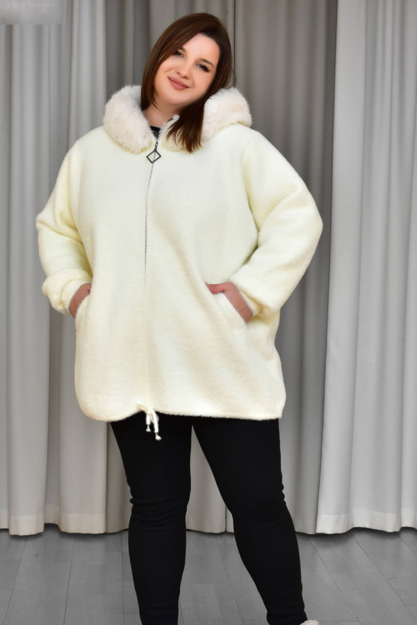 Пальто з альпаки  "Роузі" молоко