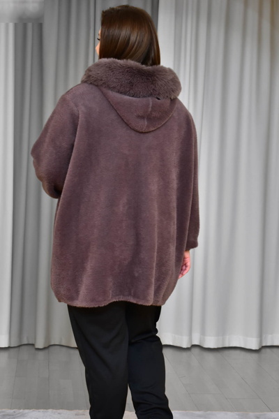 Пальто з альпаки  "Роузі" шоколад