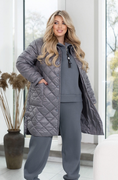 Стьобана куртка "Даніель" сіра