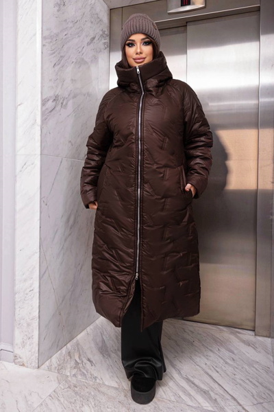 Зимове пальто "Камон" шоколад