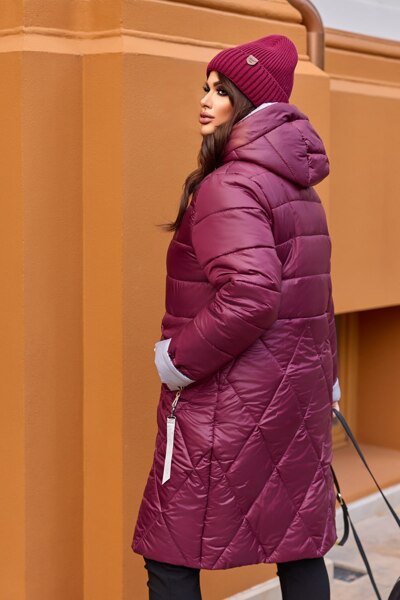 Зимове пальто "Соната" бордо