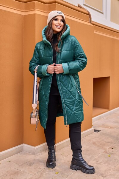 Зимове пальто "Соната" зелене