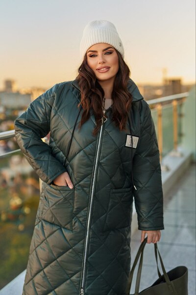 Зимове пальто "Модерн" зелене