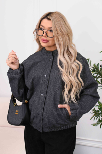 Бомбер "Адема" сірий меланж