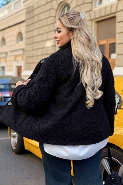 Пальто з букле "Ісоль" чорне