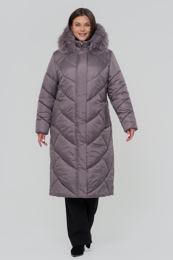 Пуховик "Бостон" з хутром фрез