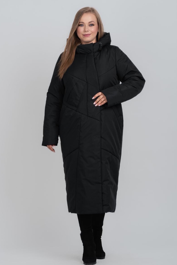 Зимове пальто "Каріна" чорне
