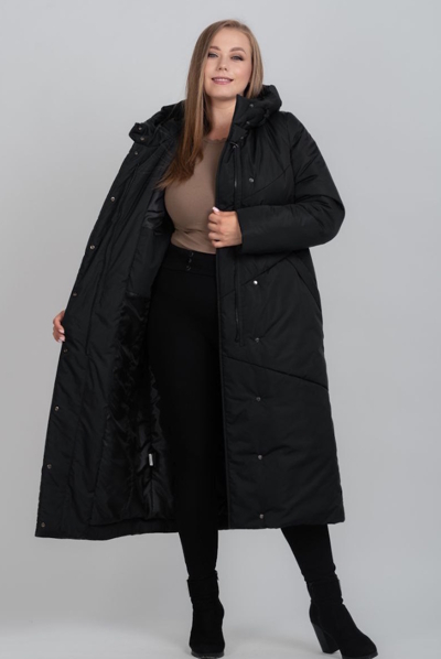 Зимове пальто "Каріна" чорне