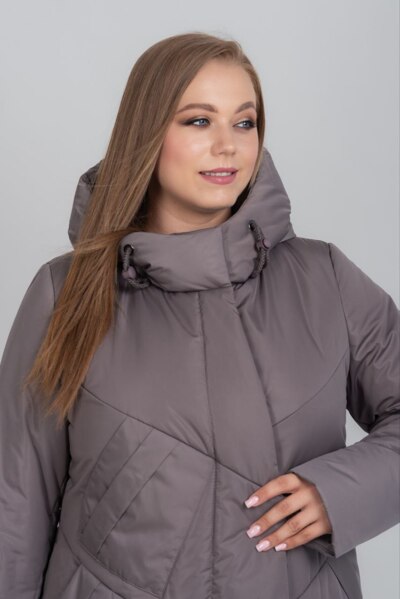 Зимове пальто "Каріна" мокко