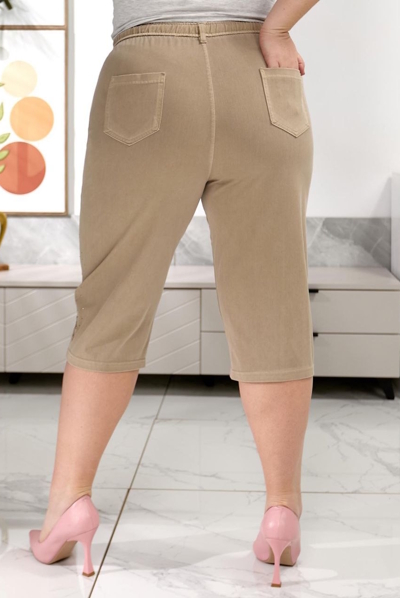 Джинсові капрі "Каприз" бежеві