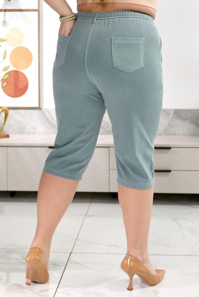 Джинсові капрі "Каприз" ментол