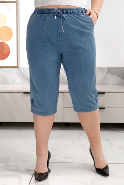 Джинсові капрі "Каприз" сині