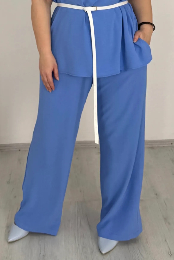 Літні брюки-палаццо "Несті" голубі