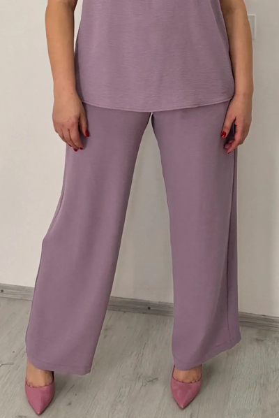 Літні брюки-палаццо "Несті" лаванда