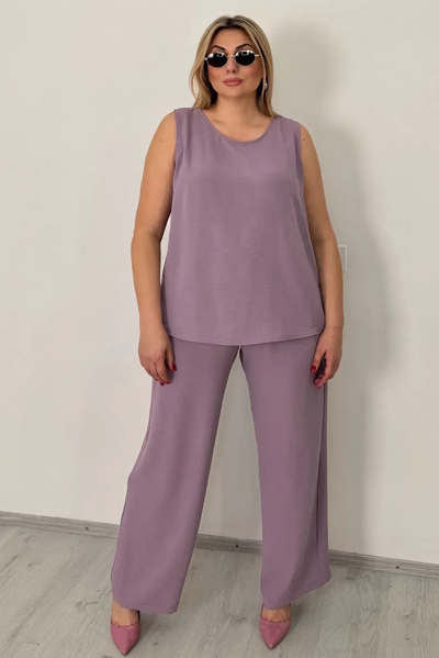 Літні брюки-палаццо "Несті" лаванда