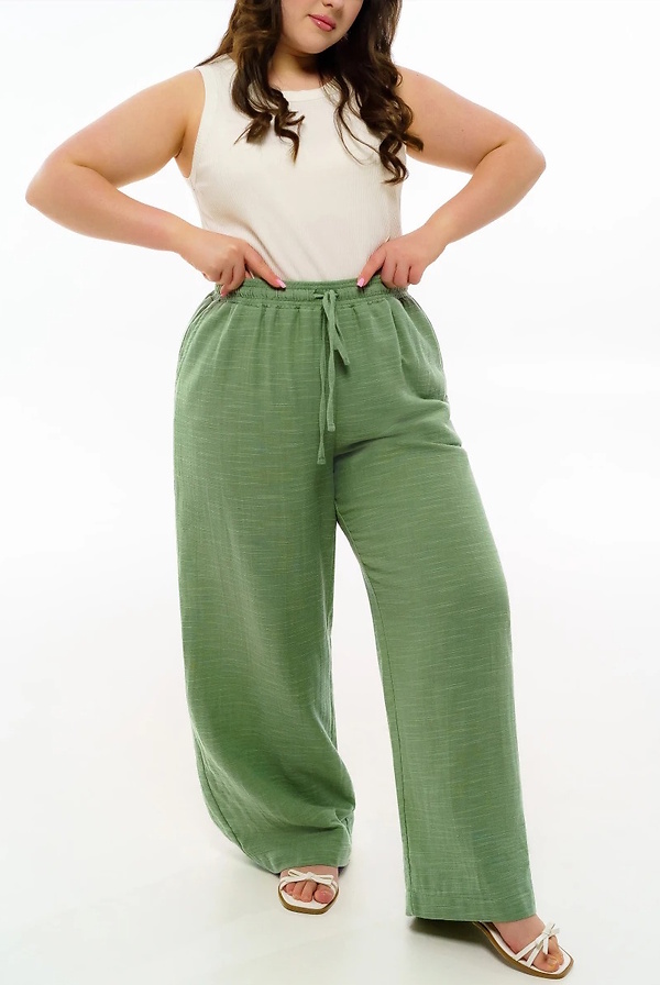 Штани з мусліну "Діоніс" оливка