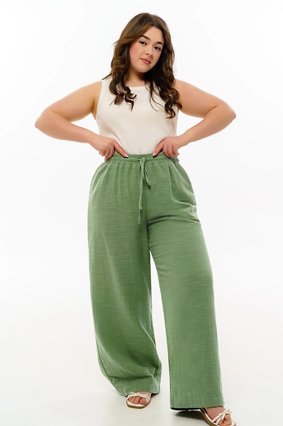 Штани з мусліну "Діоніс" оливка