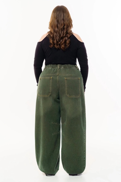 Джинси Baggy "Селена" оливка