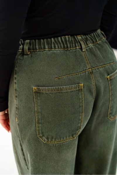 Джинси Baggy "Селена" оливка