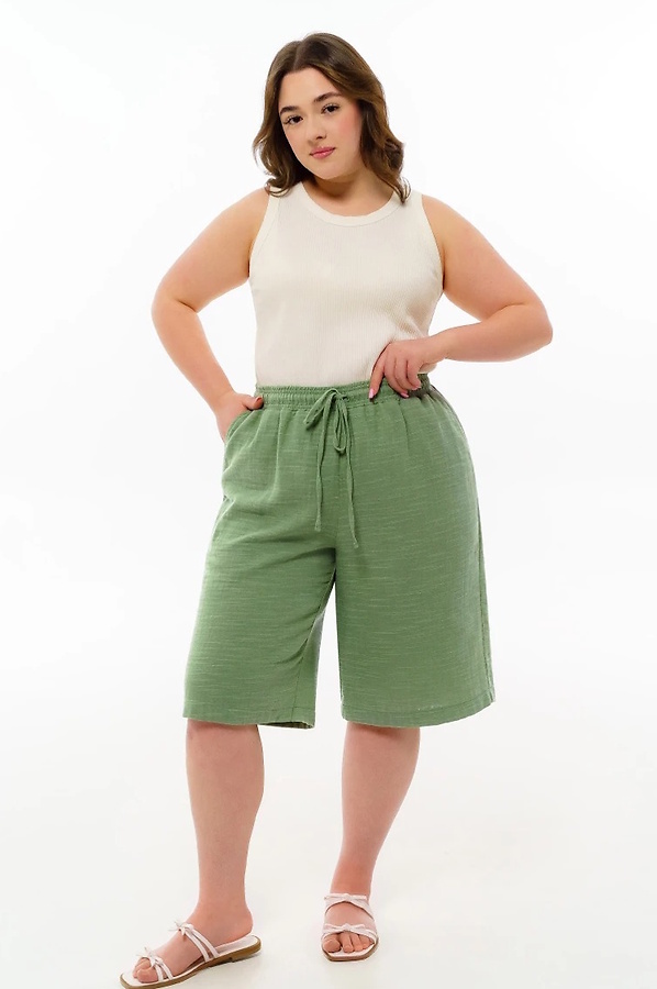 Шорти з мусліну "Візит" оливка