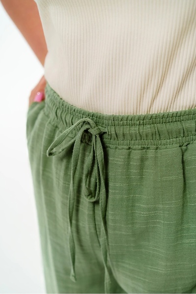 Шорти з мусліну "Візит" оливка