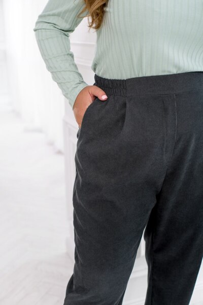 Брюки з вельвету "Фармен" графіт