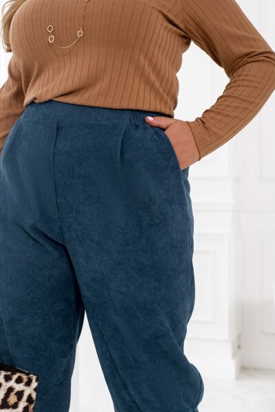 Брюки з вельвету "Фармен" сині