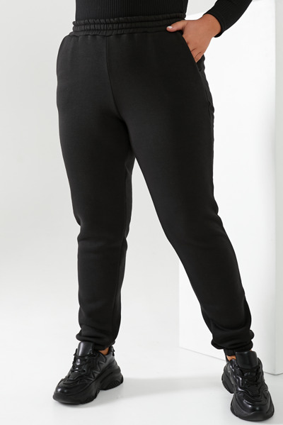Утеплені спортивні брюки "Ліон" чорні