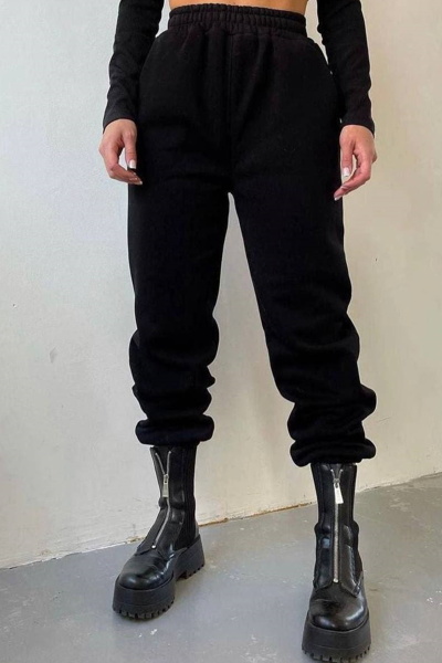 Утеплені спортивні штани "Флет" чорні