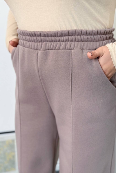 Теплі штани-палаццо "Навая" мокко