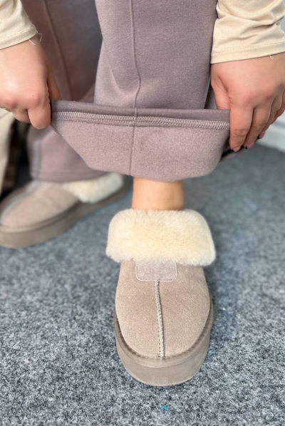 Теплі штани-палаццо "Навая" мокко