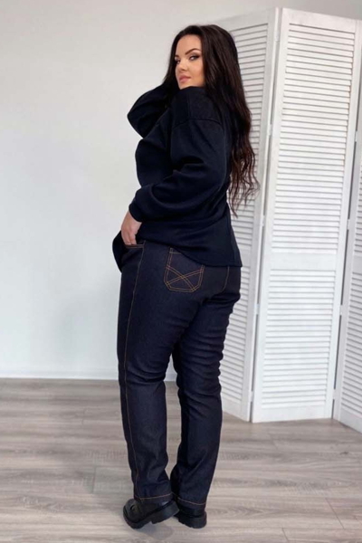 Утеплені джинси "Лара" чорні