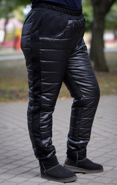 Зимові брюки великих розмірів "Річі" чорні