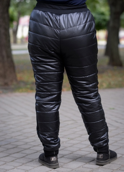 Зимові брюки великих розмірів "Річі" чорні