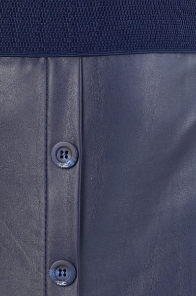 Спідниця з екошкіри "Лізі" синя