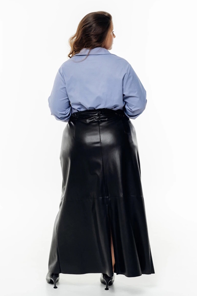 Спідниця з еко-шкіри "Монамі" чорна