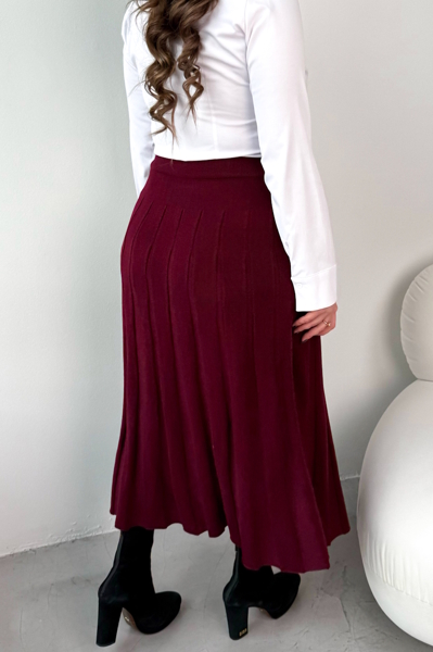 В'язана спідниця "Габі" бордо