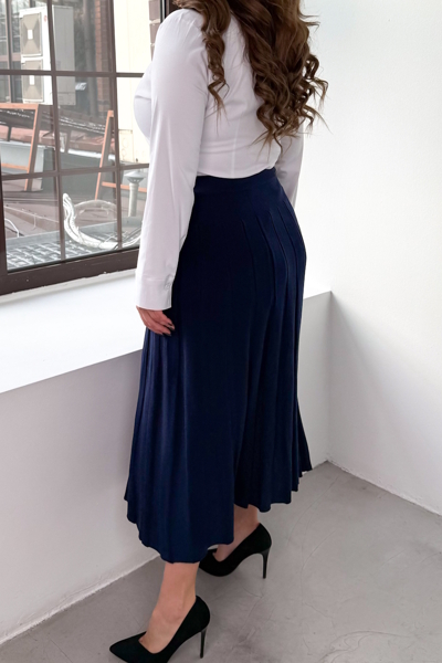 В'язана спідниця "Габі" темно-синя