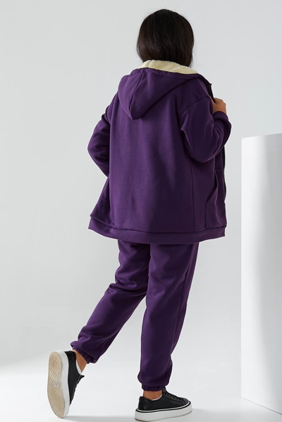 Утеплений спортивний костюм "Листопад" фіолетовий