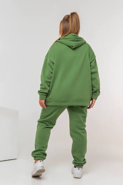 Утеплений спортивний костюм "Іларія" зелений
