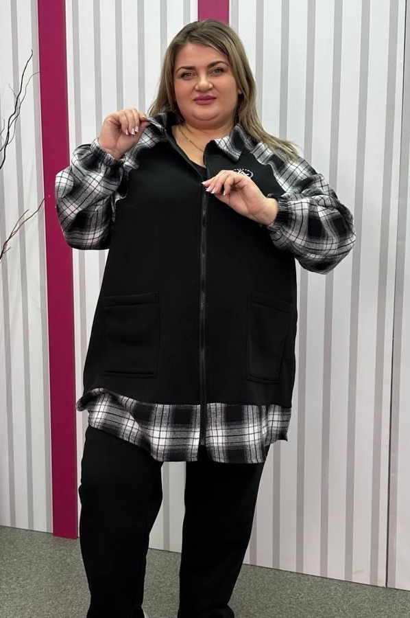 Тепла кофта "Баварія" чорна