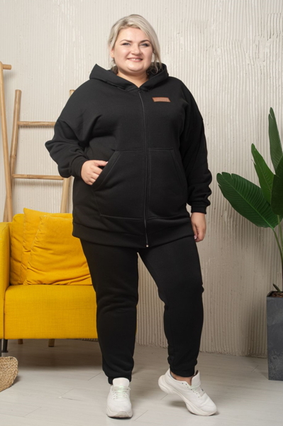 Теплий спортивний костюм "Регіна" чорний